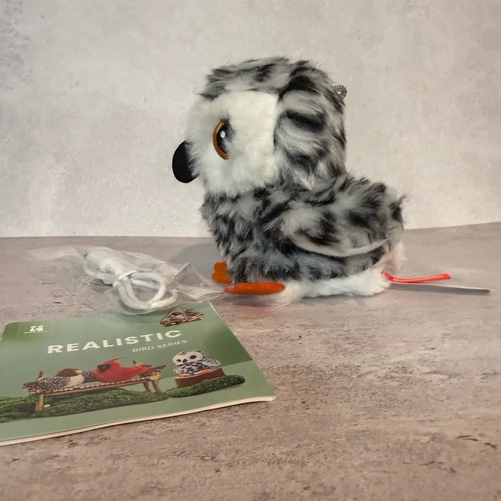 Flapping Owl Cat Toy - Blue and White